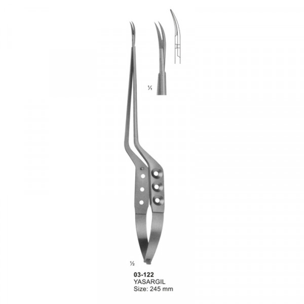 Micro Scissors (Spring Type ) bayonet-Shaped